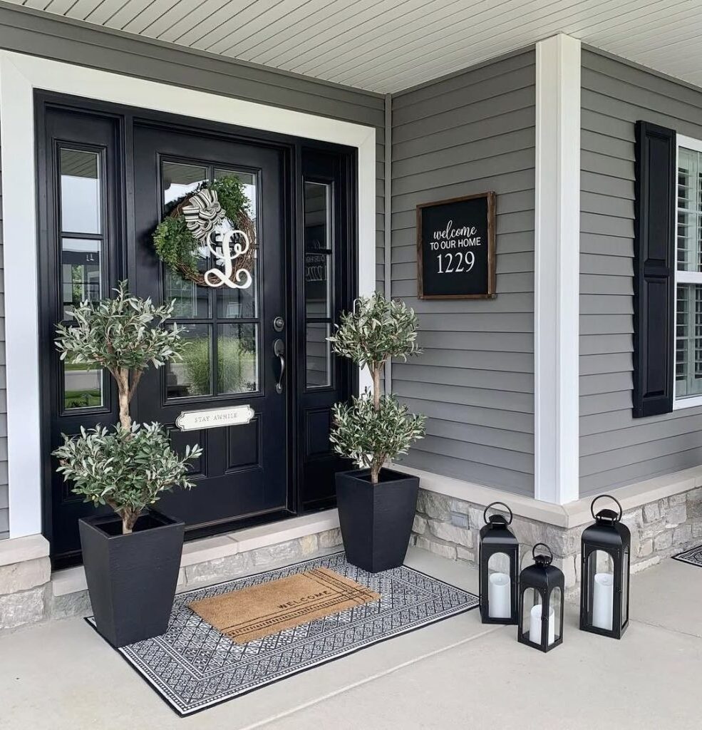 6. Symmetrical Style for Modern Farmhouse Charm
