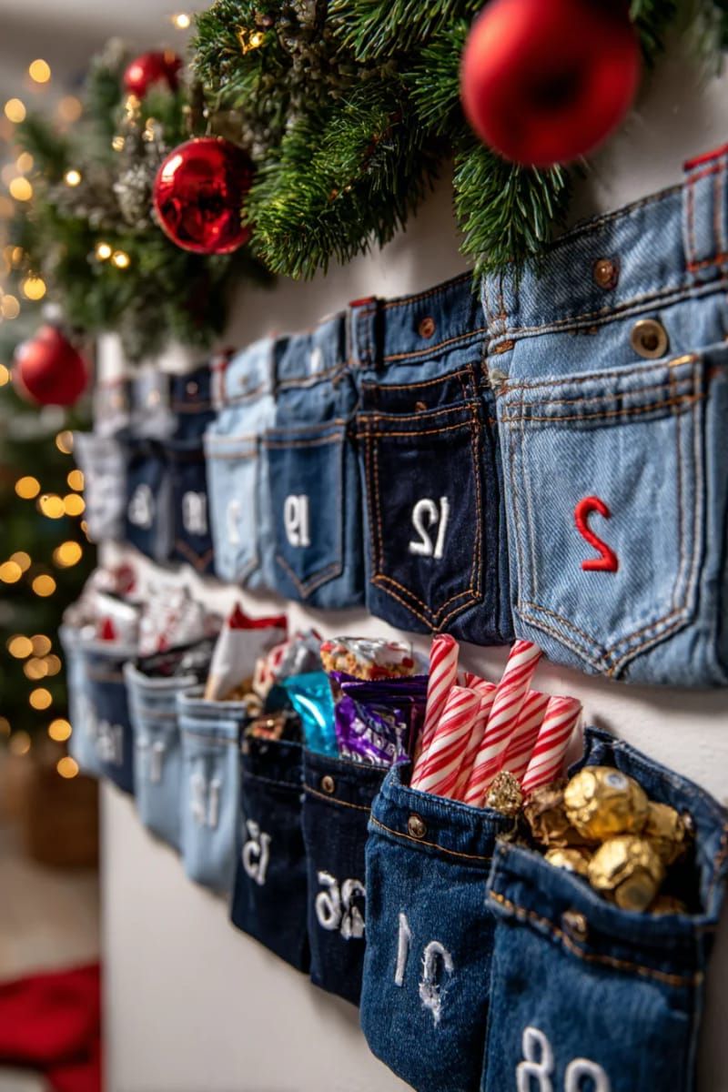 14. Fabric pocket advent calendar featuring stitched numbers and sweet surprises - photo 3