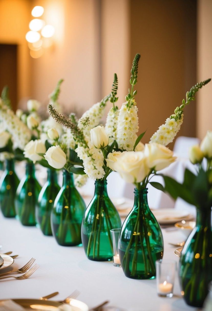 1) Cluster Bud Vases for a Layered Table Look