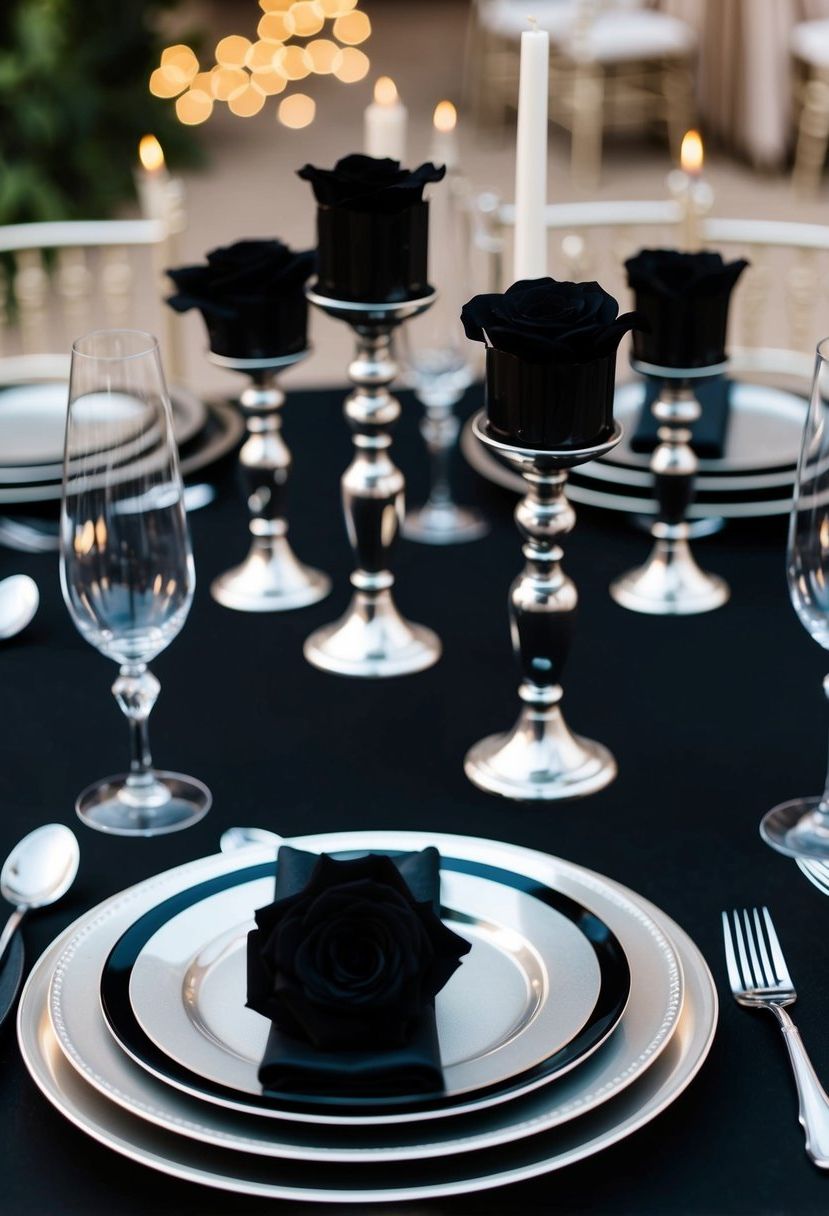 15 Stunning Black Wedding Table Decor Ideas You’ll Love!