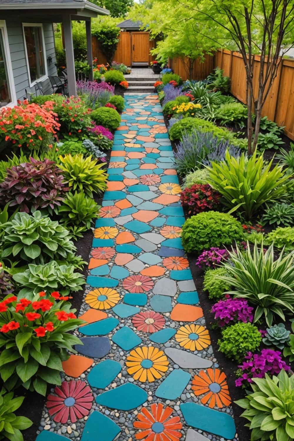 Colorful Garden Pathways and Walkways