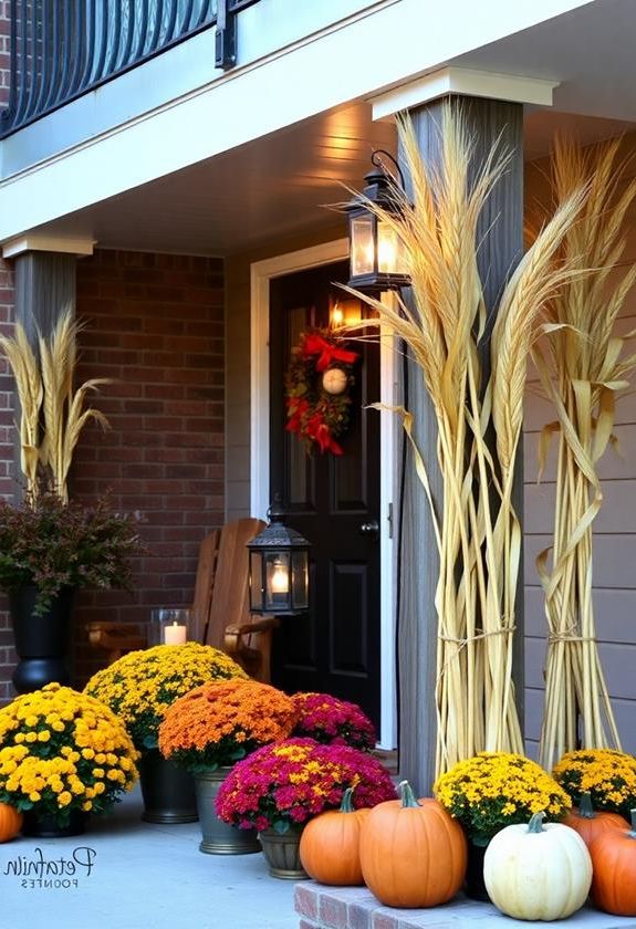 Using Cornstalks as an Accent