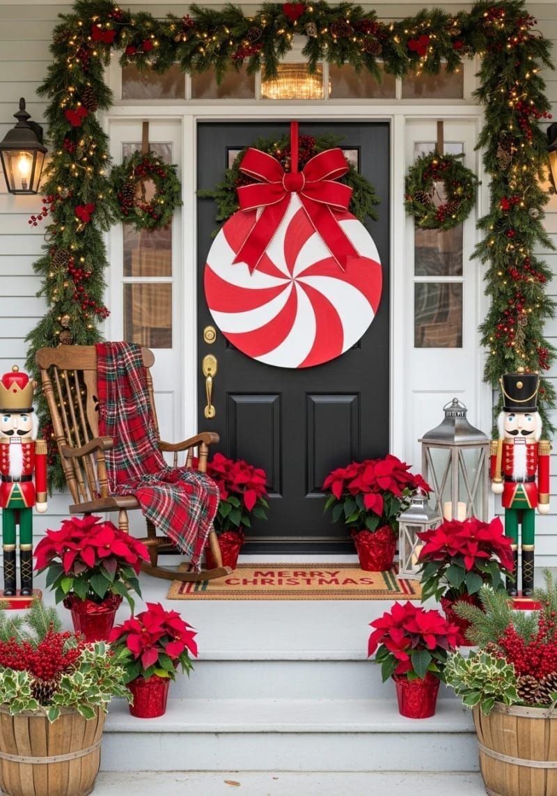 1. Peppermint Swirl Cardboard Door Hanger