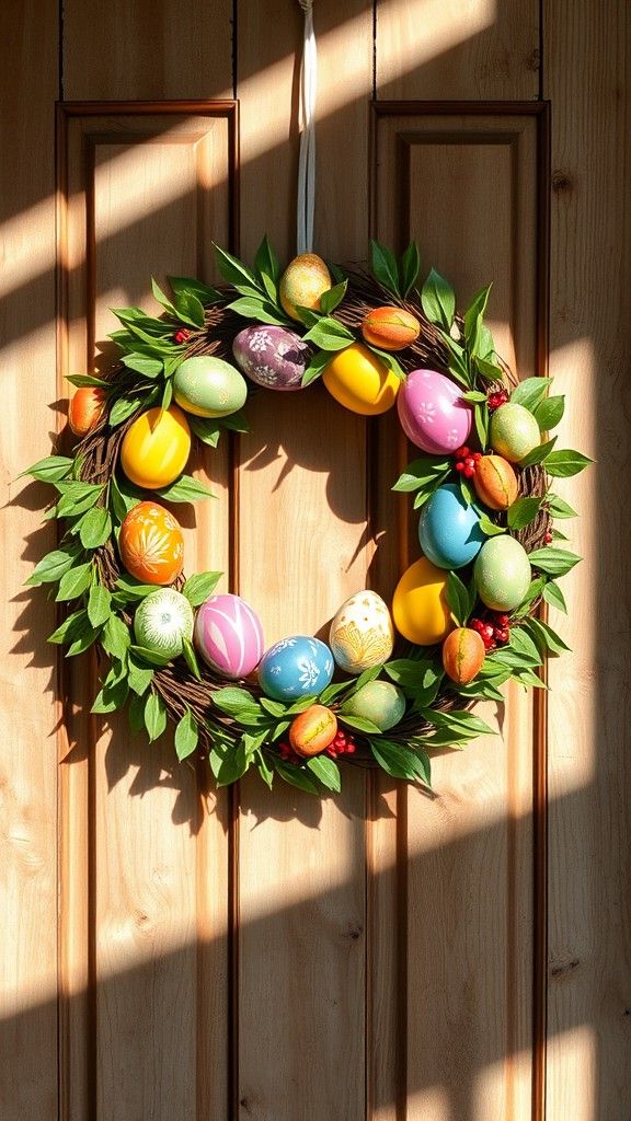 1 Colorful Egg Wreath