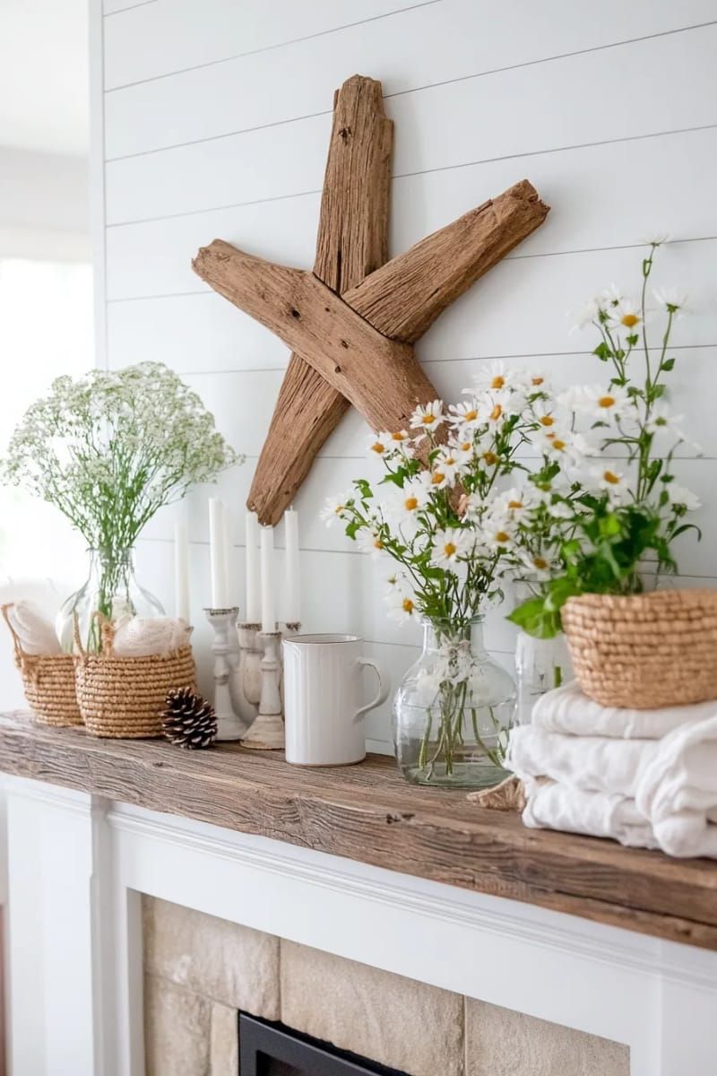 25. Driftwood Star Above the Mantel - photo 2