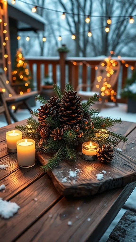 Styling Pine Cone Centerpieces