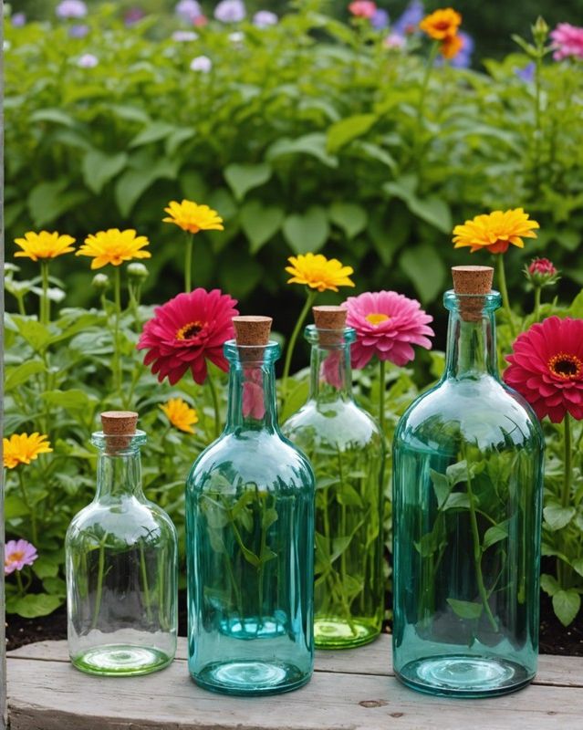 Glass Bottle Garden Edging