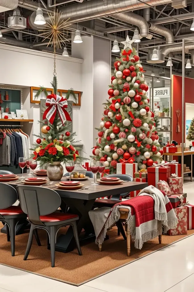 How Retailers Style Red and Silver Trees