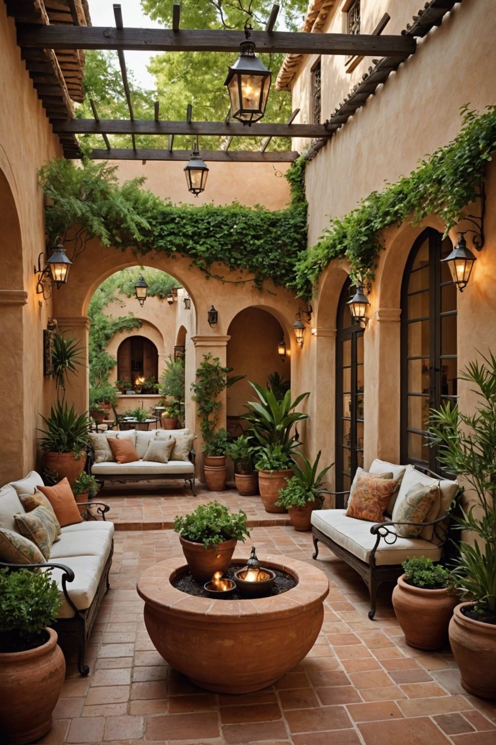 11) Terra Cotta Accents for Mediterranean-Style Patios