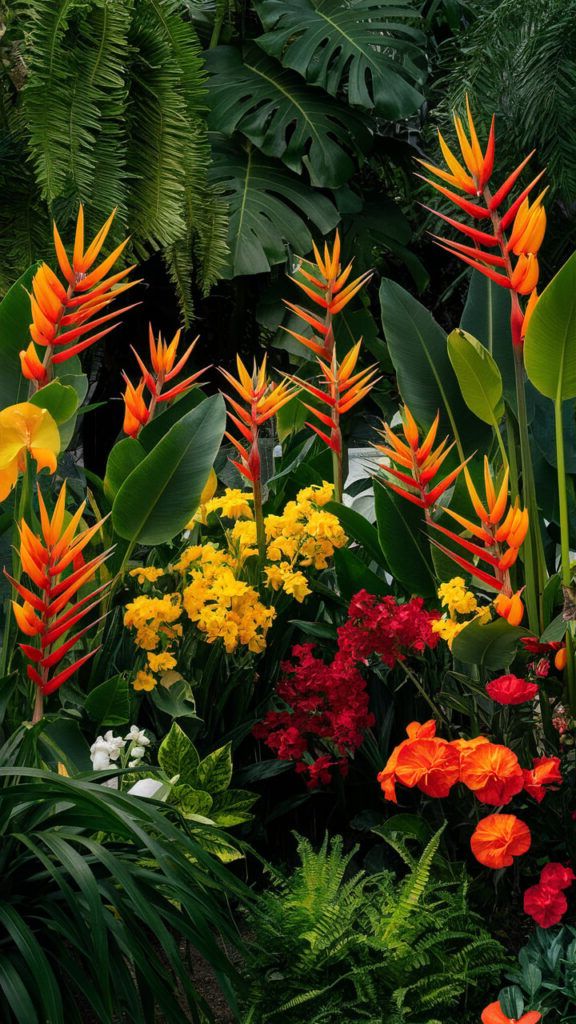 Bright Colors from Tropical Flowers and Plants
