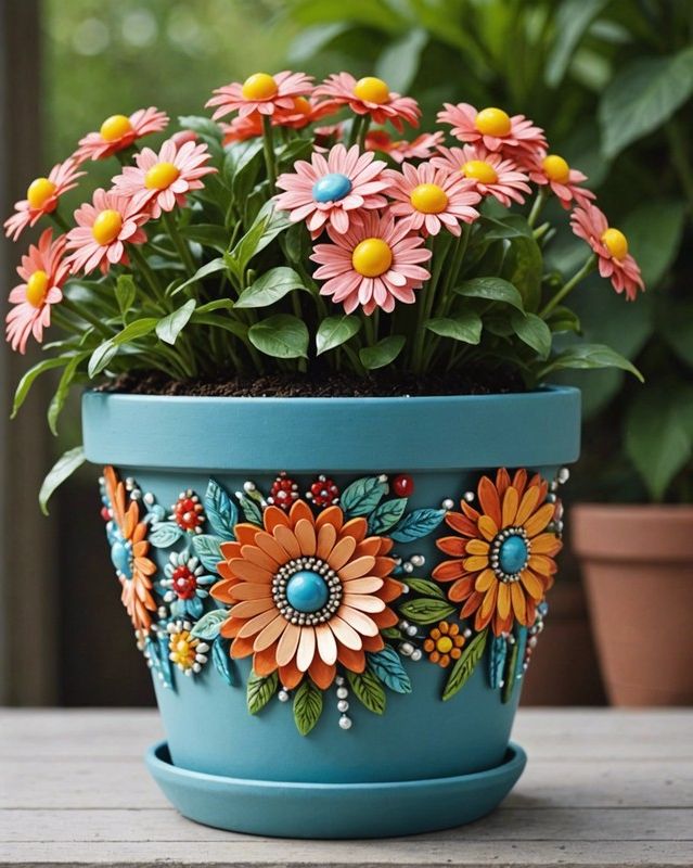 Bead-Embellished Pot Designs