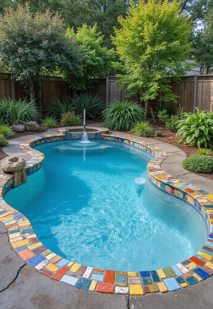 19. Mosaic Tile Pool Accents