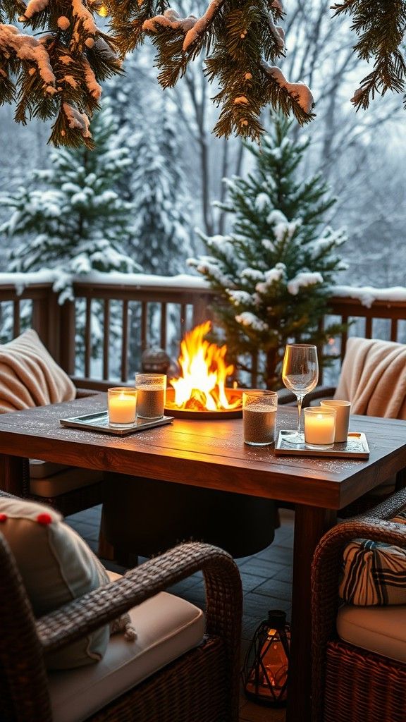 Fire Pit Dining for Cold Nights