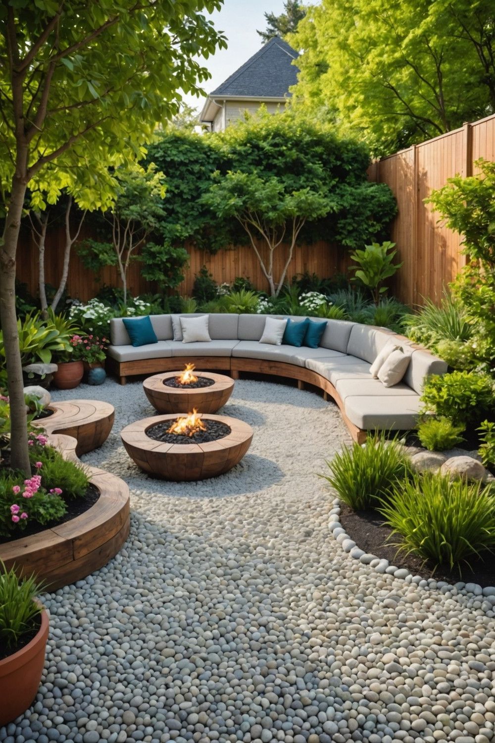 Setting Up a Pebble Seating Nook