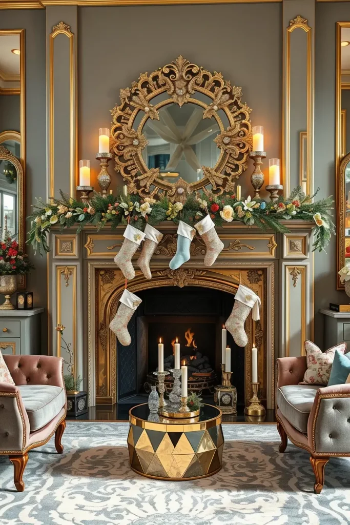 Bold Metallic Fireplace Decor Ideas - photo 2