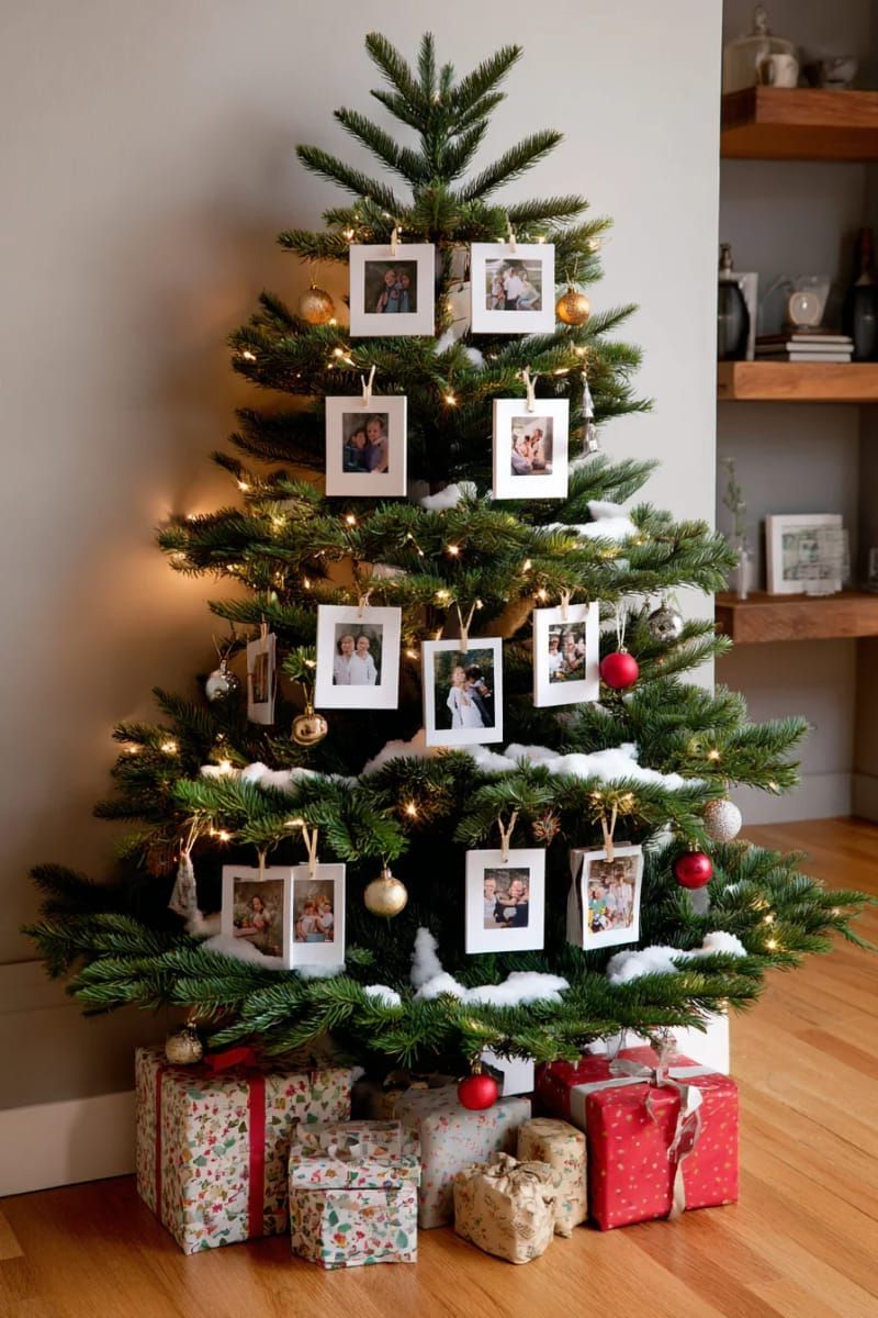 14. Wall-mounted half-tree with mini photo frames - photo 2