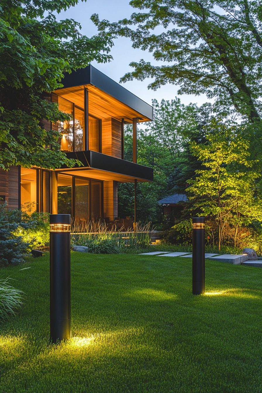 10. Line Your Lawn Edges with Soft Lighting
