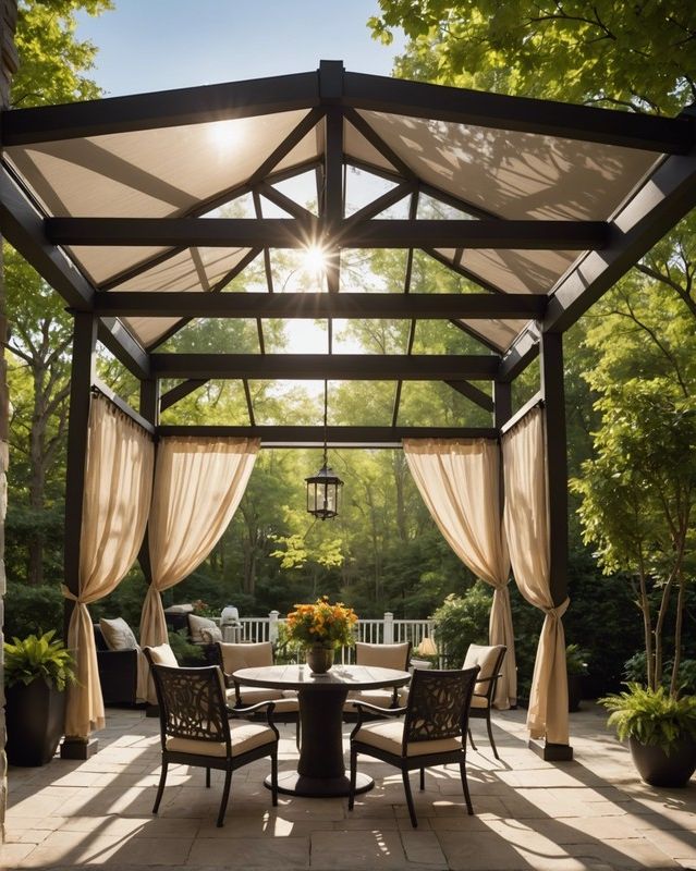 11) Retractable Gazebo Canopy Option