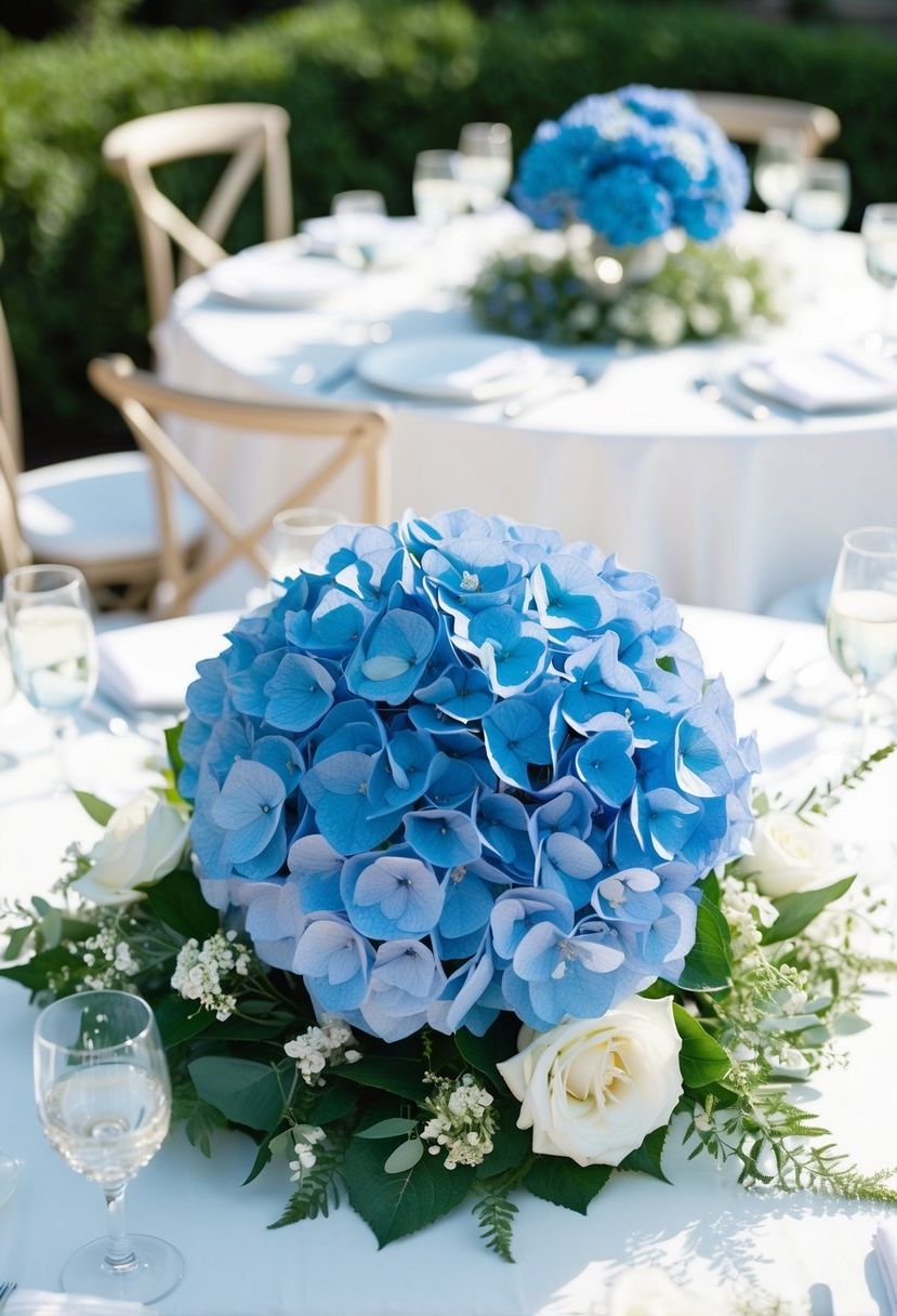 2) Hydrangea Centerpiece Focus