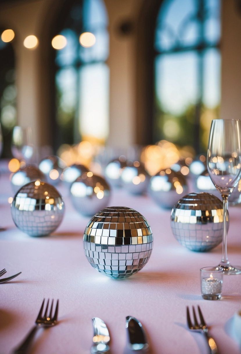 1) Mini Disco Balls For Napkin Rings