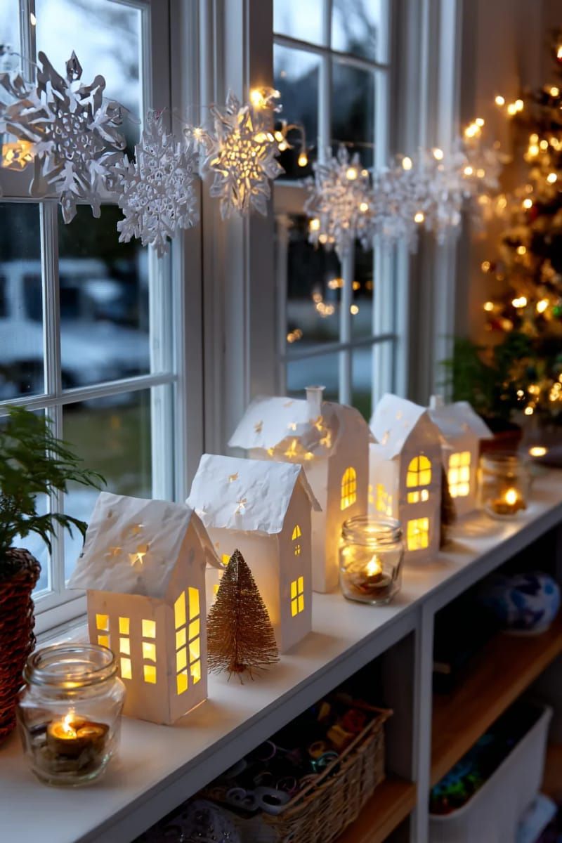 13. Paper House and Snowflake Window Display - photo 2