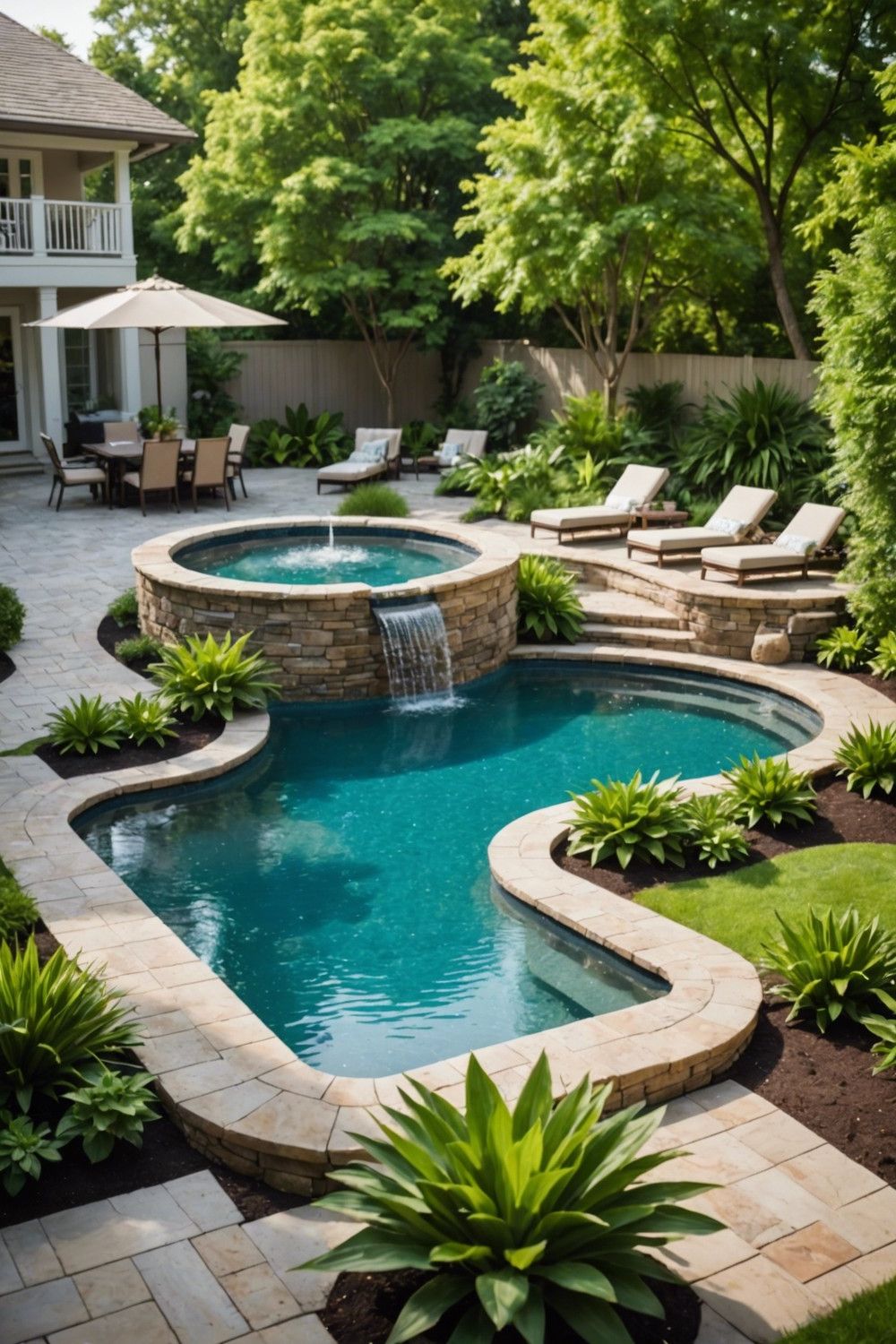 Poolside Water Features for an Aqua Oasis