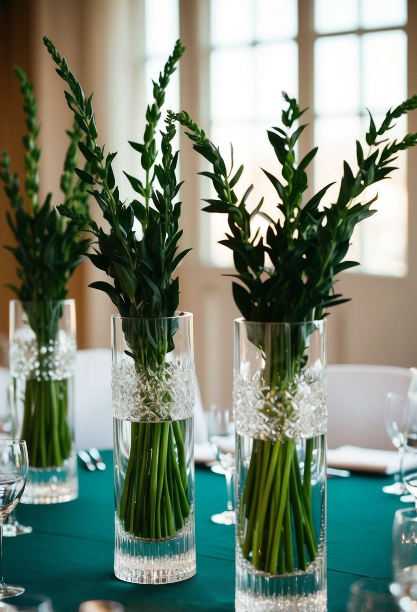 14) Eco-Friendly Stems in Glass Vases
