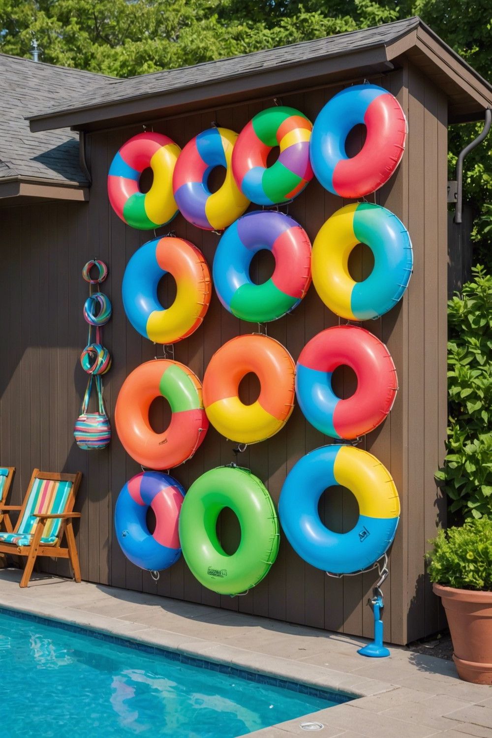 3) Wall-Mounted Rack for Floats