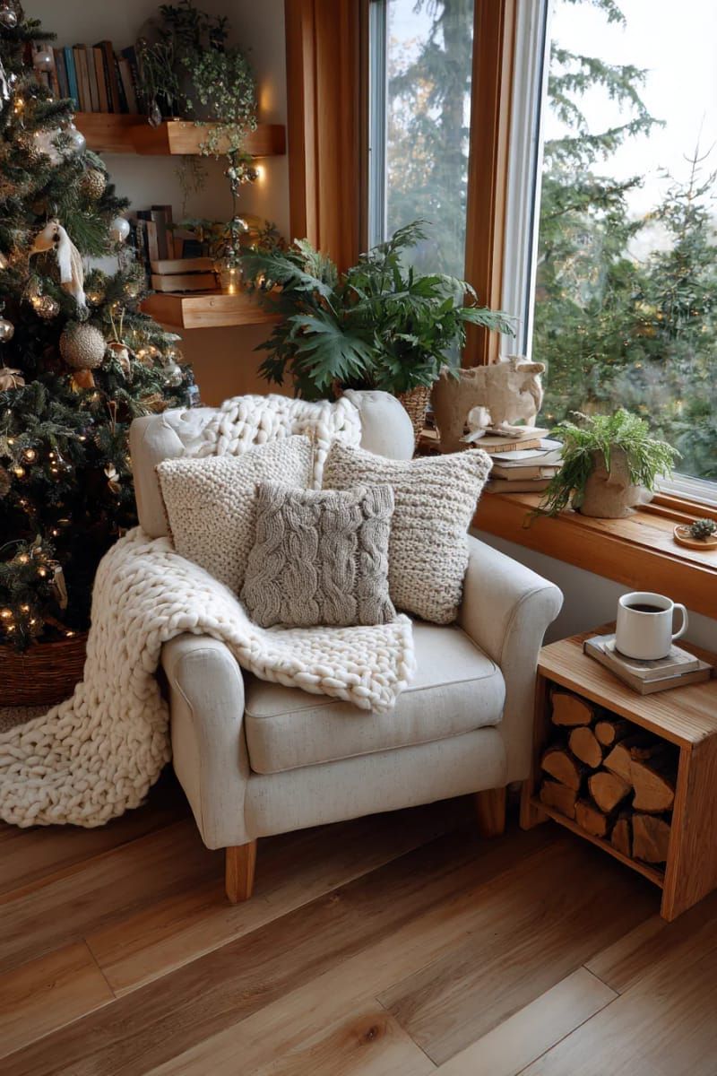 6. Cottagecore Nook With Blankets and Forest Décor - photo 2