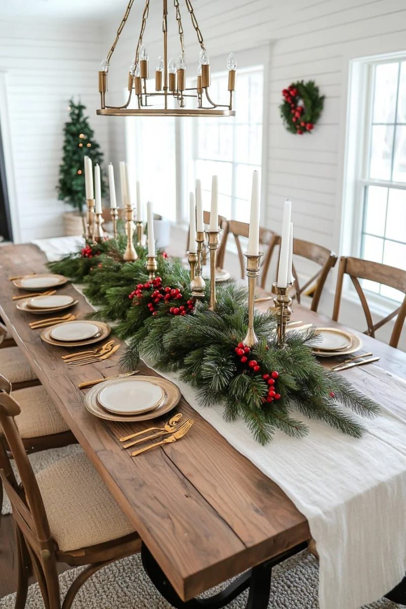 15. Pine Branch And Candle Centerpiece - photo 2