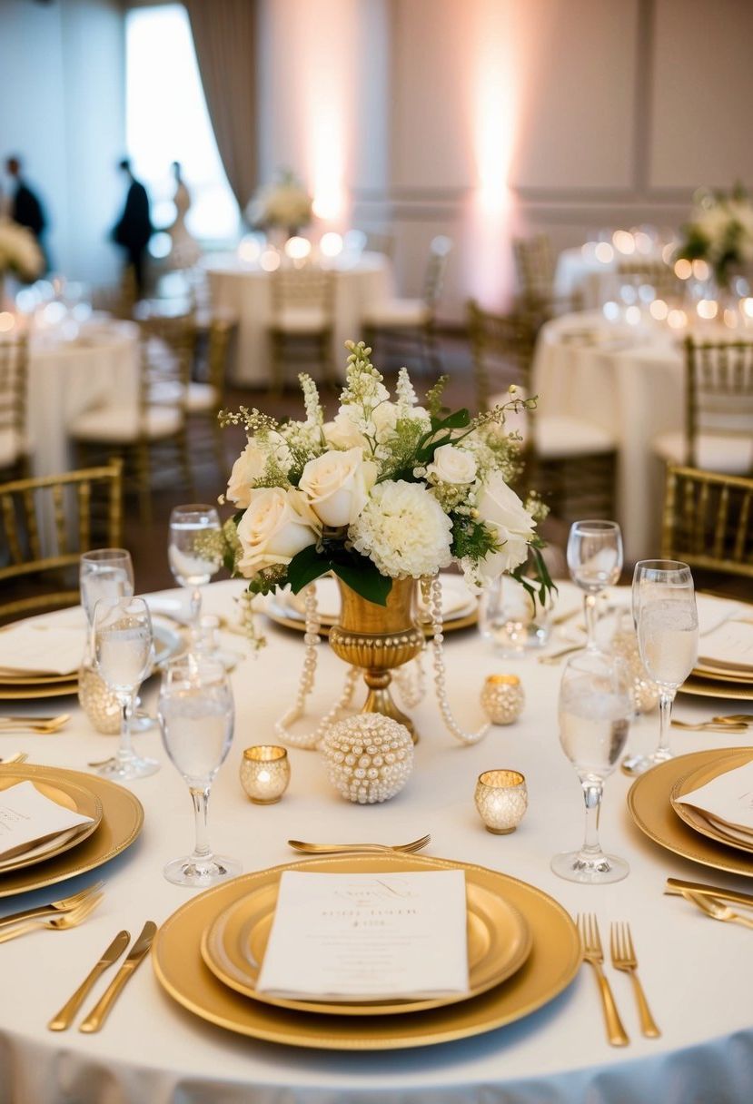 11) Classic Pearl and Gold Details