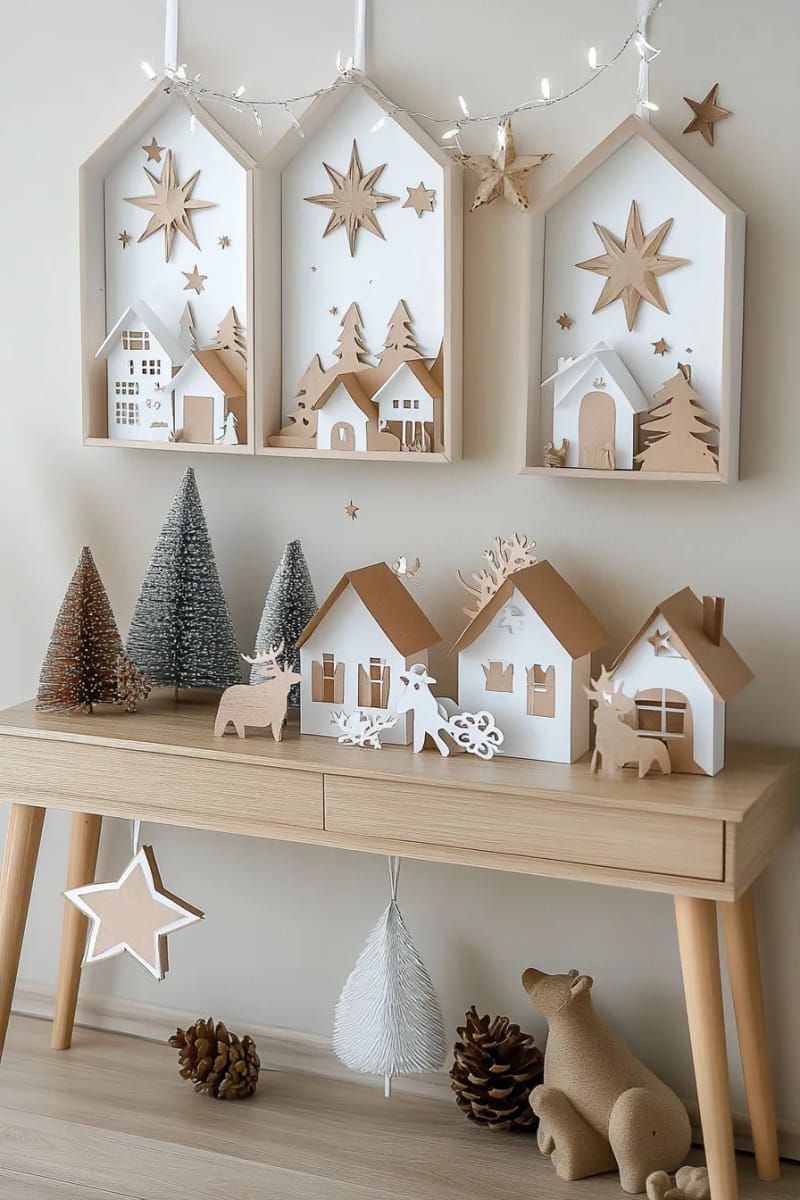 19. 3D Paper Wall Art for Holiday Display