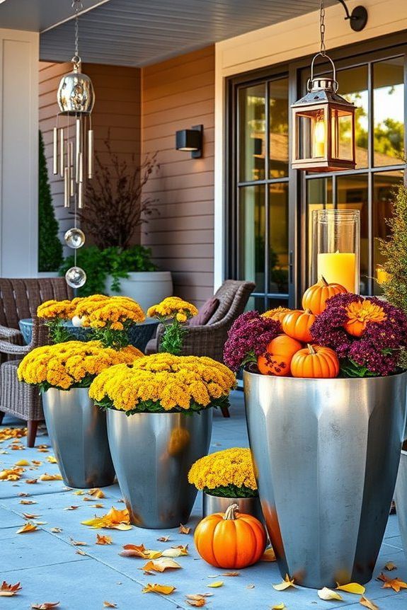 Try Modern Metal Accents Outdoors