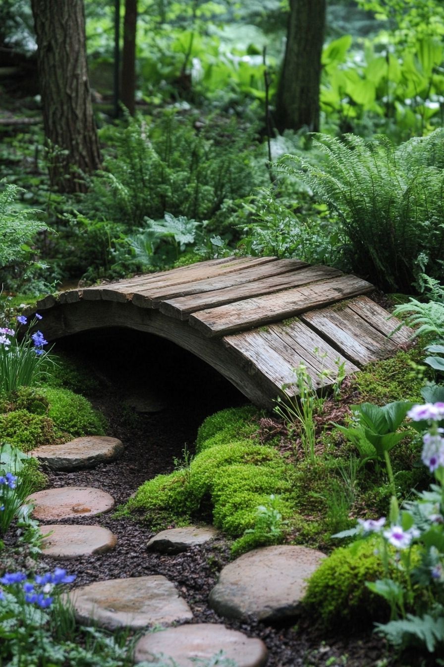 11. Cross a Footbridge Over Mossy Ground