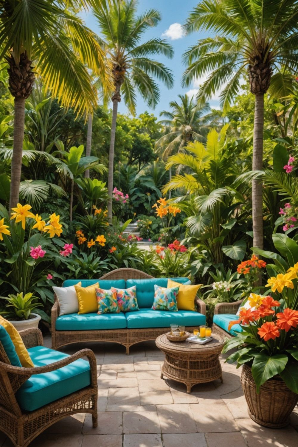 A Cozy Seating Area with Outdoor Furniture