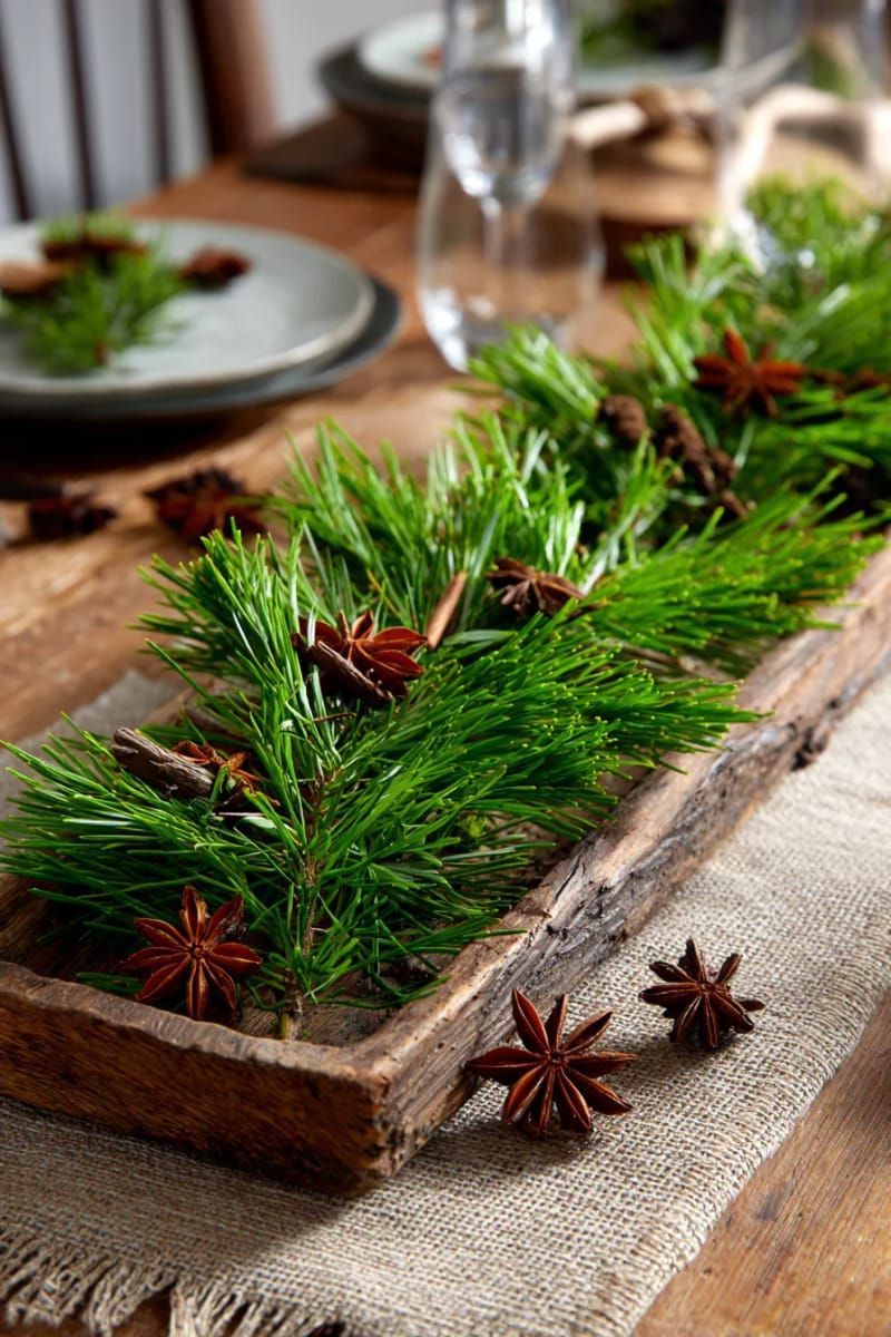 13. Pine Branch Centerpiece With Star Anise Accents - photo 2