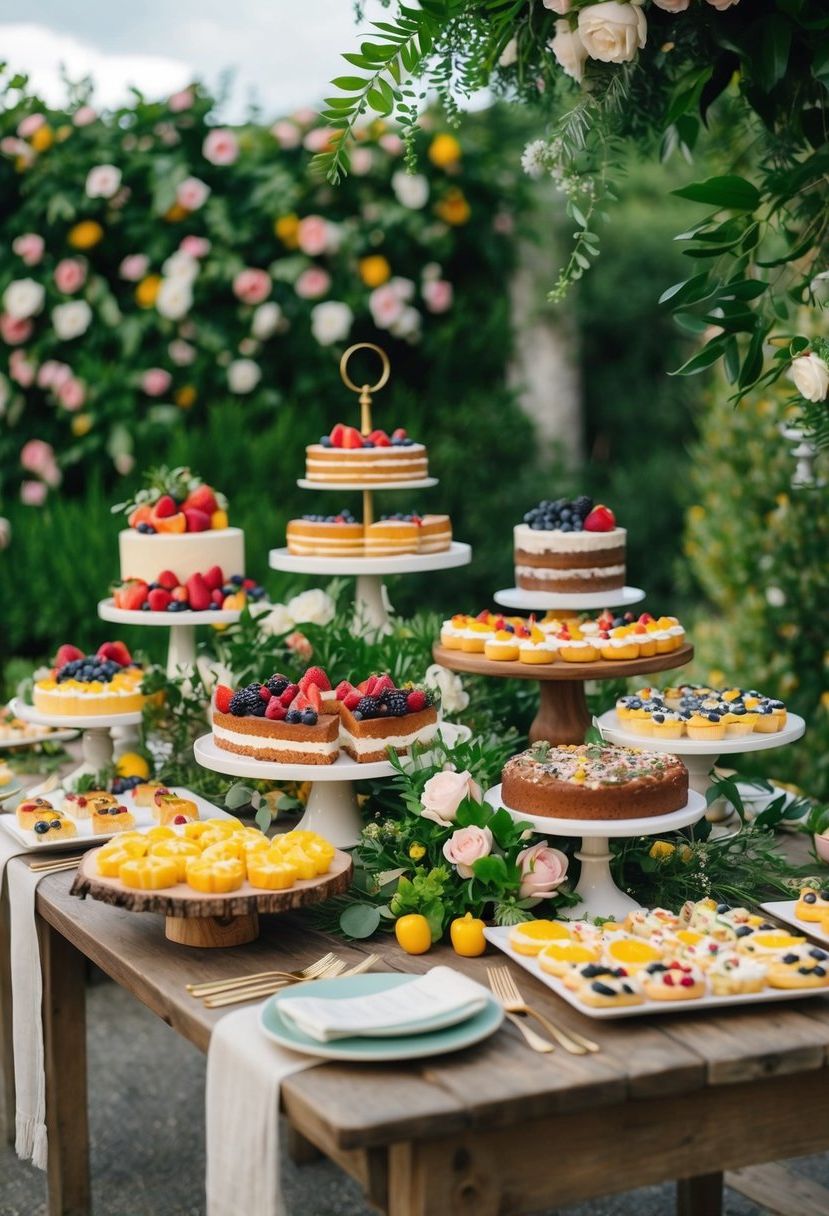 12) Garden-Themed Dessert Table Ideas