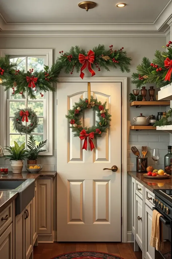 Using Wreaths and Garlands in the Kitchen