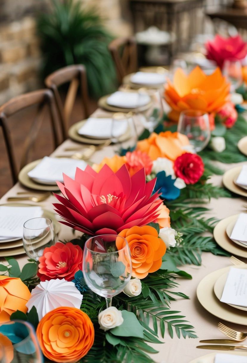 11) Handmade paper flower bouquets