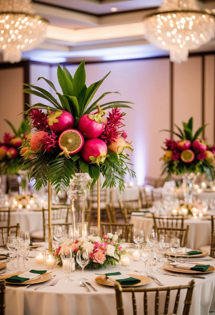 12) Dragon Fruit Centerpiece Accents