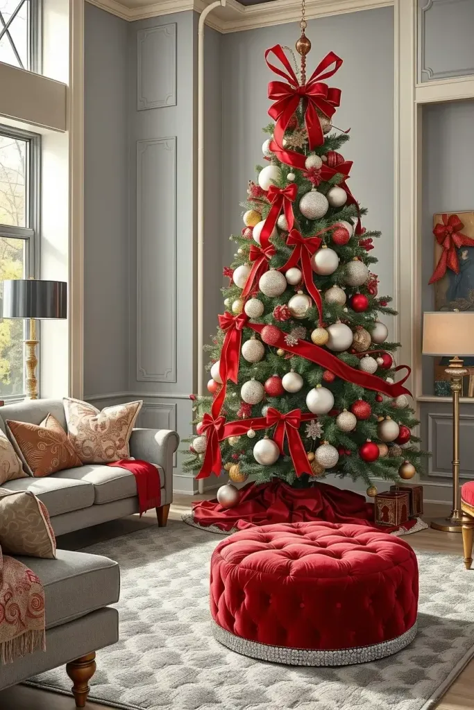 2025 Trends for Red and Silver Christmas Trees