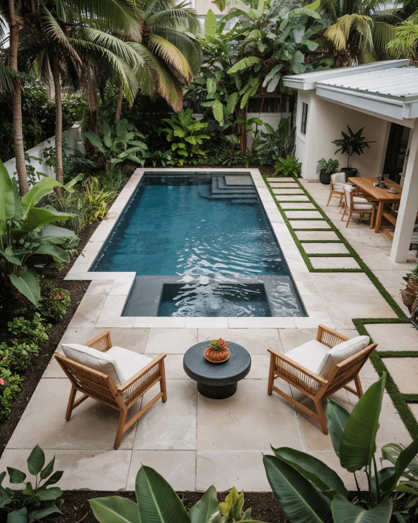 Flat Lawn Pool Oasis Design - photo 2
