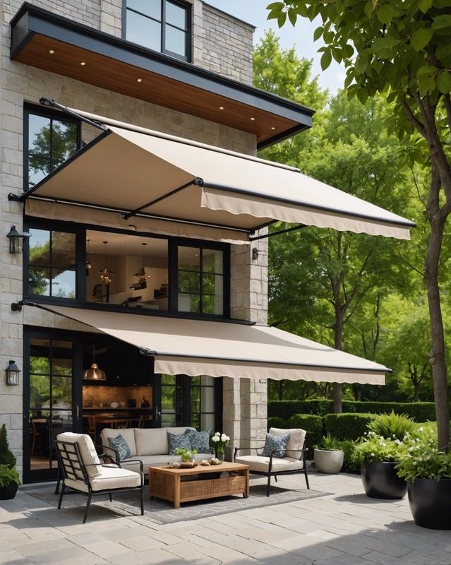 2) Freestanding Retractable Awning Option