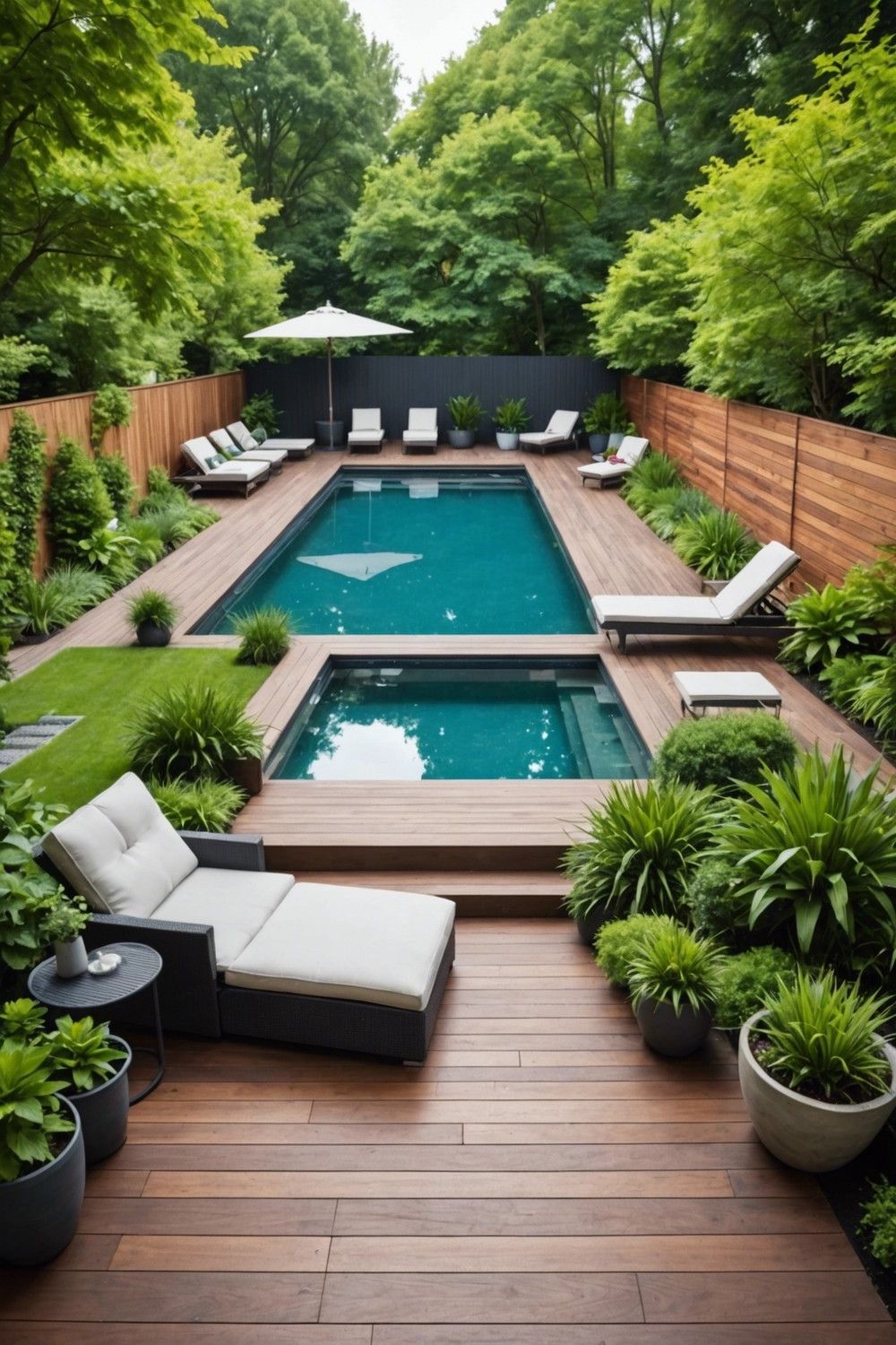Built-In Seating for Semi-Above Ground Pools