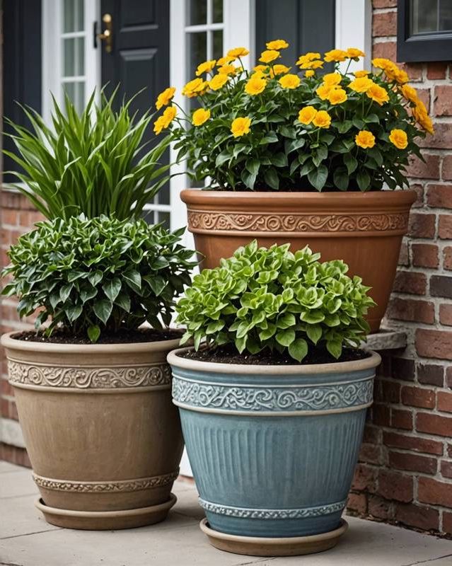 Sturdy Stoneware Planter Picks