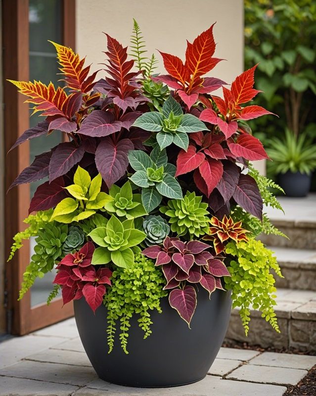 Pairing Coleus With Succulents