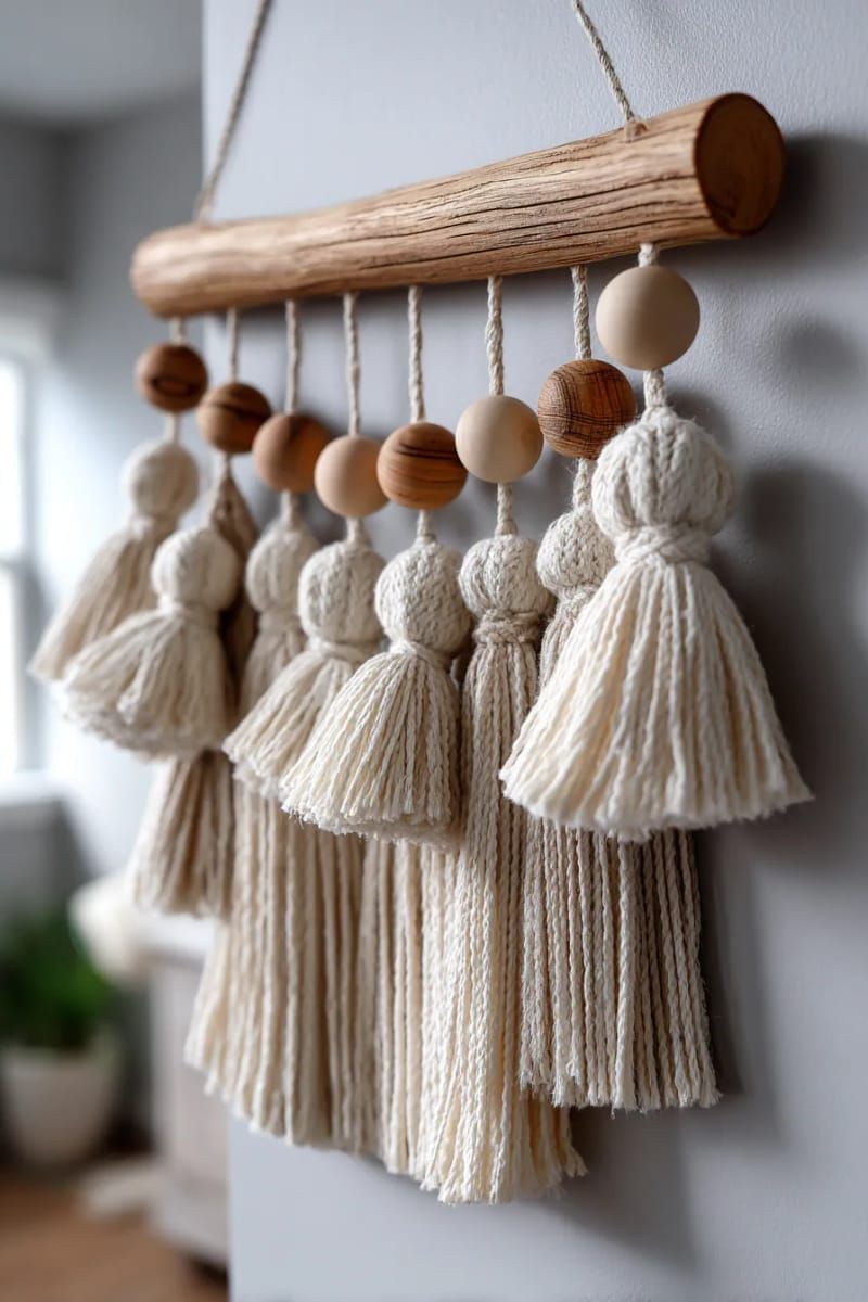 19. Boho Wall Decor With Tassels and Beads - photo 2