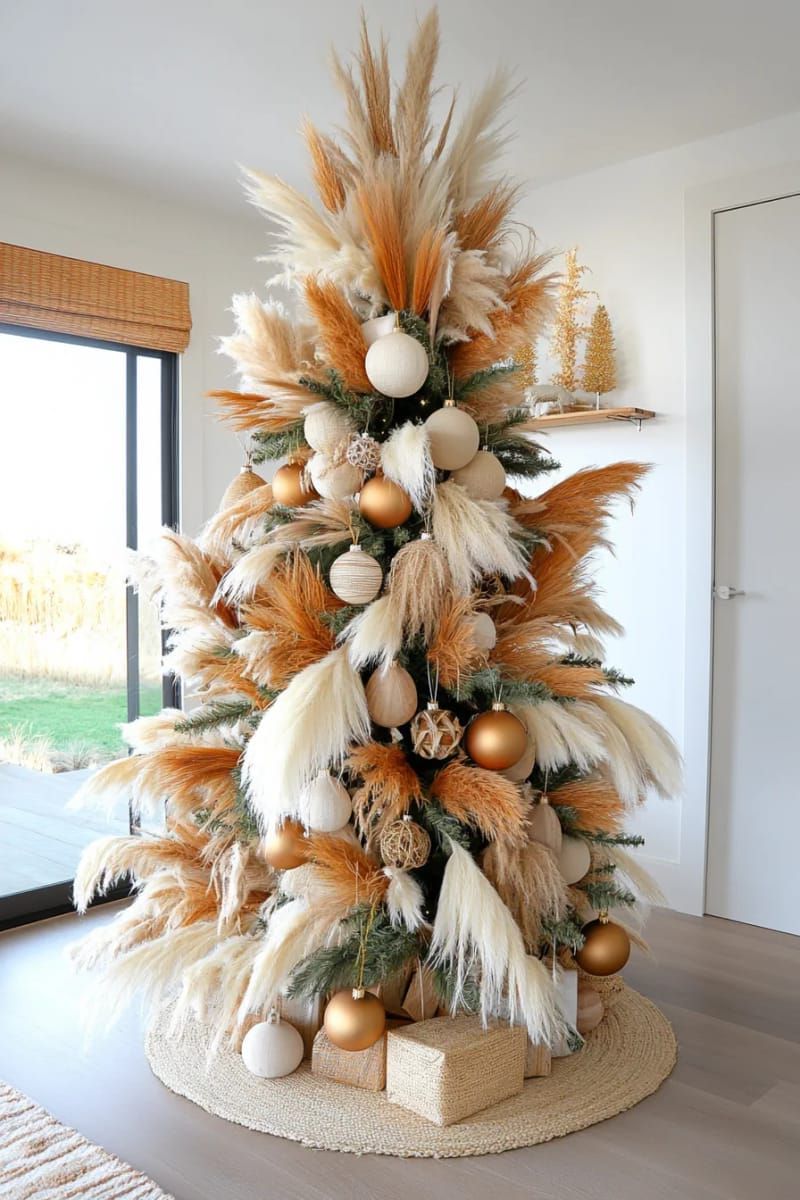 7. Bohemian Tree with Pampas Grass and Wheat - photo 2