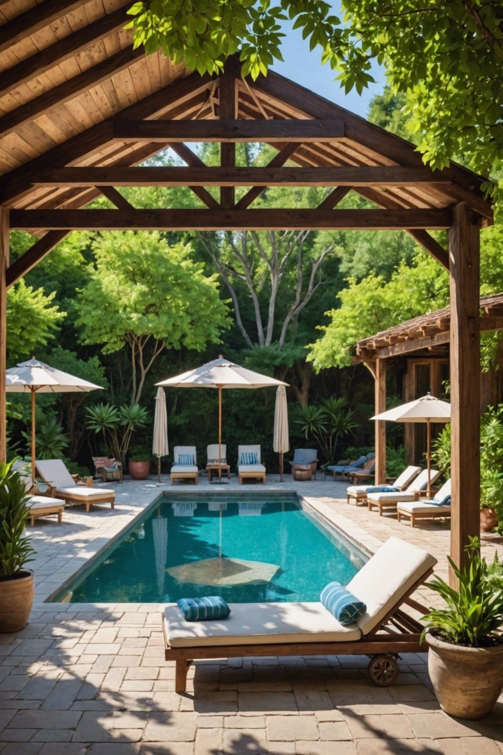 Permanent A-Frame Shade Structures