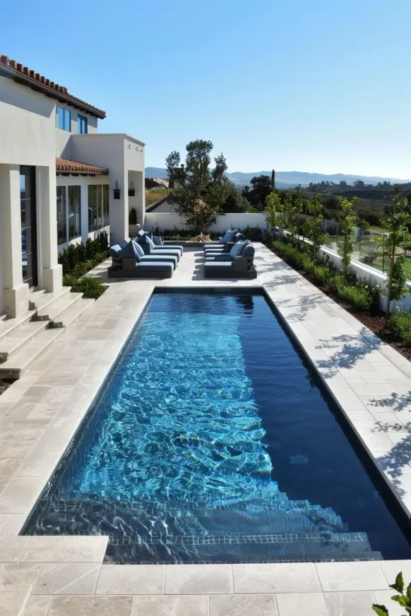 Sleek Contemporary Pool With Luxury Seating